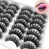 14 paar Cat Eye 3D Faux Mink Eyelashes Cruely Free Dikke Pluizige Valse Wimper Volledige Strip Natural DIY Washes Extension Makeup Tool