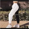 Running Loozykie Donna Sudore Palestra Vita alta Cuciture a contrasto Punta Pantaloni casual Donna Jogging Sport Streetwear1 Ybrvh O2Tc0