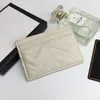 Top G Quality Bank Card Bag Designer Luxury Designer Female Bank Ciglia Mini Documento Porta del Documento Costa Cambia Porta di uomini maschi da uomo 221J