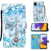 Кожаный кошелек Flip Case для Samsung A82 A22 5G A32 4G S21FE X Cover5 A02 M02 Moto G50 G10 G30 G100 Panda Tiger Tower Цветок Мультфильм Бабочка Обложка Unicorn