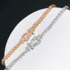 Bracelet de chaîne de boîte à forage complète Femme 100 925 Brande en argent sterling trois couleurs bijoux aimant pour les femmes de la mode F1085774