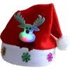 LED Chapéus de Natal Acenda Cap Snowman Elk Santa Claus Chapéus Para Adulto Crianças Ano Novo Navidad 2022 Party Decoração Xmas presentes