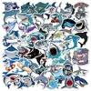 Impermeabile 50pcs Cartoon Animal Graffiti adesivi squalo decalcomanie fai da te per auto bagagli moto notebook frigorifero cassa del telefono Scooter tazza d'acqua adesivo regalo