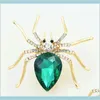 Unique Design Spider Cz Diamond Brooch Attractive Crystal Pin For Women Men Fine Jewelry Gift 9Iopx Pins Yhgd0