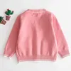 Осенний малыш Baby Girls Boys Rib Clib Color Cardigan свитер младенческий хлопок V-образным вырезом двойной карманной рубашкой 210417