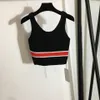 女性のニットタンクレディースクロップトップブラウスコットンベストセクシーなレターキャミソールレタートレーニングブラTシャツ217L