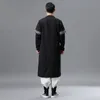Этническая одежда азиатские традиционные топы мужчины китайский стиль вышитое платье осень хлопчатобумажные льняные длинные халат мужские ханфу тан костюм костюм