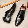 Sommer Echtes Kuh Leder Brogue Hochzeit Schuhe Herren Casual Wohnungen Schuhe Vintage Handgemachte Oxford Schuhe Für Männer Schwarz