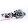 Belts Black For Gothic Rhinestone Men Luxury Crystal Studded Women In Pu Leather Jeans Decorative Strap Ceinture Homme
