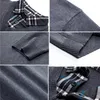 Browon Sweater Mens Knitwear Outono Moda Slim S Falso De Duas Peça Surgindo Camisa Collar Roupas Plus Size M-XXXL 210909