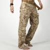 Camouflage broek mode heren camo cargo broek hoge kwaliteit katoenen leger lange rechte pasvorm broek mannelijke woestijn camo joggers mannen 210518