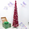 Juldekorationer Holiday Decoration Pålitlig 1,5m Fem-spetsig Star Decor Xmas Tree Slitstarka Tinsel Eye Catching For Party