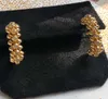 Famoso Brand Pure 925 Sliver Marcando Rebites Rose Gold Circle Stud Brincos Europeu Luxo Clássico Jóias Para As Mulheres