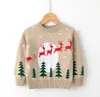 Ragazze Natale renna neve lavorato a maglia pullover bambini pupazzo di neve albero stampato maglione a maniche lunghe top natale abbigliamento per bambini Q22868762649