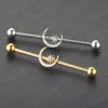 Barbell Brinco Cartilagem Aço Inoxidável 38mm 1 1/2 Polegada Barra Industrial Body Piercing Jóias Para As Mulheres