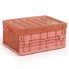 Transparent Foldable Car Storage Boxes with Lids Clothes Underwear Socks Toys File Plastic Storage Organizer Box