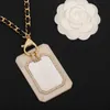 2022 HOT MASHION MASHION GOLD GOLD COLED Black White Mirror Leather Stail Necklace Big Pendant Fine Top Quality Luxury