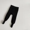 Леггинсы, колготки 2021, однотонные теплые колготки для маленьких девочек, зимние детские носки, бархатные толстые хлопковые детские штаны для девочек Sock1974758