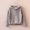 Maglione pullover per bambini Abbigliamento autunnale per ragazze e ragazzi Felpa con cappuccio con nappa carina per bambini 210611