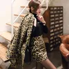 Fashion Leopard Stampa Office Blazer Outwear Mini BodyCon Gonna Due pezzi Set Donne Alta Qualità Blend Blend Suit Autunno Inverno 210519