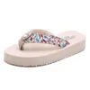 Été enfants pantoufles filles perle plage tongs mode sandales décontractées floral femmes maison chaussures confortables s498 210712