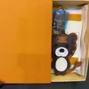 Lion Tiger Monkey Bear Keychains 고급 디자이너 가죽 키 체인 레이저 엠보싱 가방 펜던트 상자 1853205h