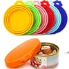 6 colori silicone cibo per animali domestici coperchi sigillati lattine misura universale misura 3 dimensioni standard cibo può coperchio LLD11946