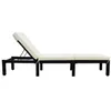 US STOCK TOPMAX Patio Benches Furniture Outdoor Adjustable PE Rattan Wicker Chaise Lounge Chair Sunbed a13411S188N