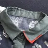 Johnature Outono retro impressão bordado colarinho colarinho manga comprida camisa de moda solta lazer todas as mulheres tops 210521