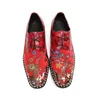 Fashion Print Party Formel Hommes Oxford Chaussures Véritable Cuir Brogue Chaussures à lacets Robe Business Up Chaussures Plus Taille