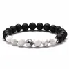 8mm Natural Lava Stone Handgemaakte Beaded Strands Charm Armbanden voor Dames Mannen Party Club Decor Jewelry