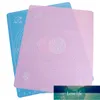 Silikon-Backwerkzeuge Knetmatte Rechteck blau rosa wasserdichte rutschfeste Lebensmittelgrade mit Kalibrierung 50 cm x 40 cm1 Stück