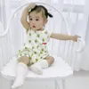 Moda de verão Bebê Romper Algodão Unisex Recém-nascido Menino Menina Jumpsuits e Bangs Conjuntos Vestuário infantil 0-24 meses