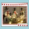 Suministros de fiesta festivos Inicio Garden5 Estilos LED Transparente Bolas de Navidad Decoración de árboles Decoraciones de árboles Colgante Plástico BB Ball 7 * 7 * 11