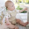 Baby Boys Romper Jumpsuits Linen Summer Button High Quality Rompers For Born Toddlers Children Kids s Boy Clothes 211011