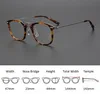 Mode Sonnenbrillenrahmen Ultraleichte japanische handgemachte Acetat Brillengestell Retro reines Titan Frauen Myopie Brillen verschreibungspflichtige optische E