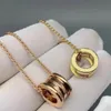 Collier de mode de haute qualité, classique, petite taille, pendentif coulissant cylindrique, bijoux avec emballage exquis, boîte 312n