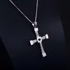 Snabb och Furious Dominic Toretto Cross S925 Sterling Silver Halsband Smycken Hängsmycke Gratis Med Presentförpackning För Män Pojkvän Gåvor Halsband