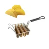 Taco Basket trzyma 4 skorupy Deep Fryer Taco Holder Basket Taco Fry Kosz z uchwytem 210626