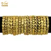 Lien, chaîne 24K Gold Charm Bracelets pour femmes Bracelet mince Dubai Éthiopien Bracelet en cuivre africain Bijoux plaqués de luxe Femme Cadeaux