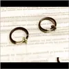 Rings Studs Delivery 2021 Fake Nose Hoop Ring Ear Septum Lip Navel Earrings Body Non Piercing Black Jewelry Drop Ps2865 B3Ylk