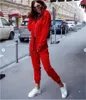 Tuta sexy da donna nuova moda manica lunga tuta a vita alta con cappuccio street wear pantaloni lunghi pagliaccetto con coulisse