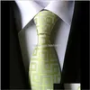 Neck Fashion Aessories Drop Delivery 2021 100Percent Silk Plaid Ties For Men Shirt Wedding Cravate Pour Homme Jacquard Woven Necktie Party Gr