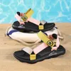 Kinderen snoep kleur sandalen jongen en meisjes ademend mode lint sandalen kinderen studenten buitensporten zachte strand schoenen 210713