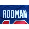 Nikivip dobra jakość haft vintage czerwony niebieski Rodman Mens College University koszulki koszykówki zszyte koszule rozmiar s-2xl vintage