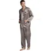 Pigiama da uomo in raso di seta Pigiama da notte Set da notte Loungewear US S, M, L, XL, XXL, XXXL, 4XL _ Adatto a tutte le stagioni 210901