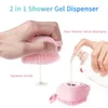 Escova do corpo do silicone Scrubber do chuveiro com função do distribuidor do gel, corpo da massagem do banho macio, loofá