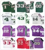 Custom Retro Basket Jack Sikma 43 Tröjor Ray Allen 34 Michael Redd 22 Oscar Robertson 1 Sidney Moncrief 4 Grön Vit Lila