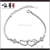 Lien, Chaîne Bracelets Drop Delivery 2021 Weihua Korean Womens Bonheur Signal Double Coeur Sier Plaqué Bracelet Bijoux De Mode Jvcwt