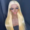 Kan vara anpassade leverantörer Partihandel 100% Virgin Human Hair 12a Toppkvalitet 613 Hår Straight 5x5 Transparent Lace Closure Wig